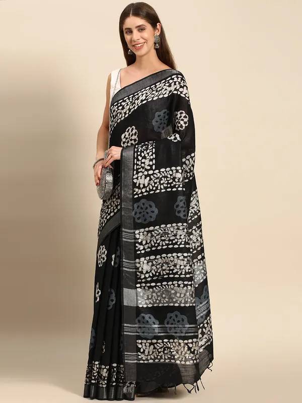 Black_colour_Cotton_Saree_for_Women