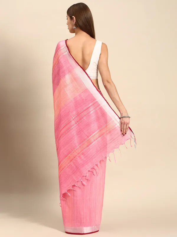 Pink_colour_Cotton_Saree_for_Women