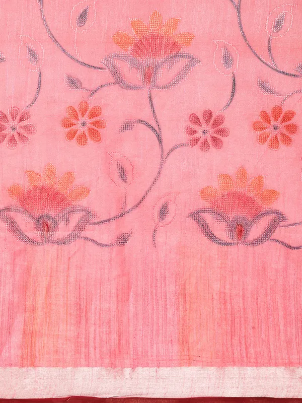 Pink_colour_Cotton_Saree_for_Women