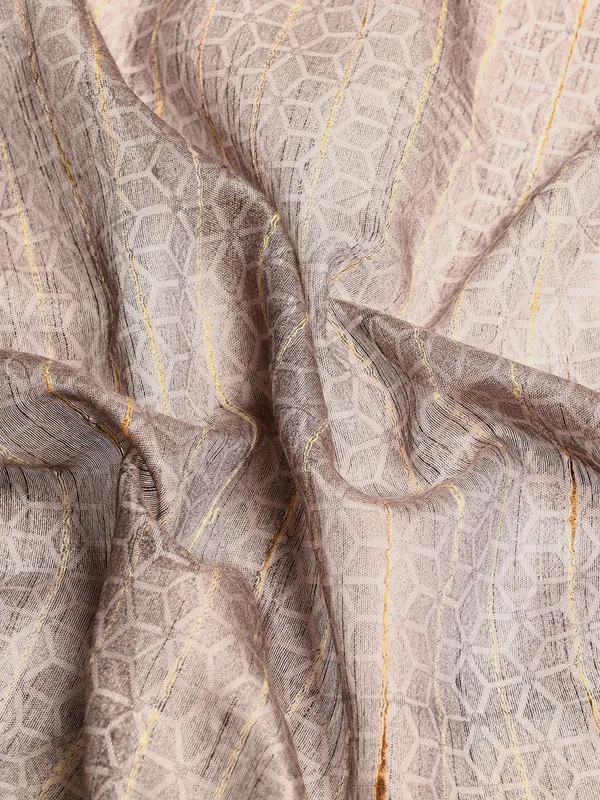 Grey_colour_Silk_Blend_Saree_for_Women