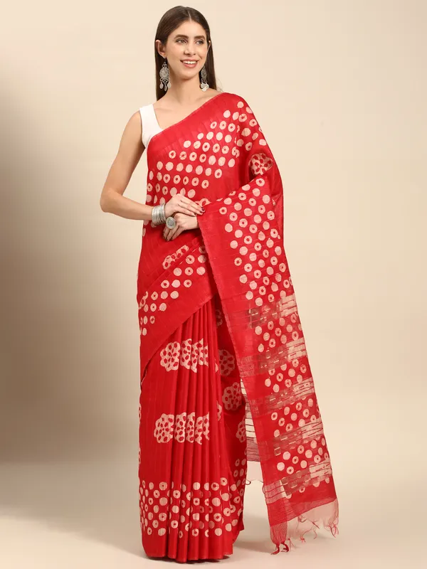 Red_colour_Silk_Blend_Saree_for_Women