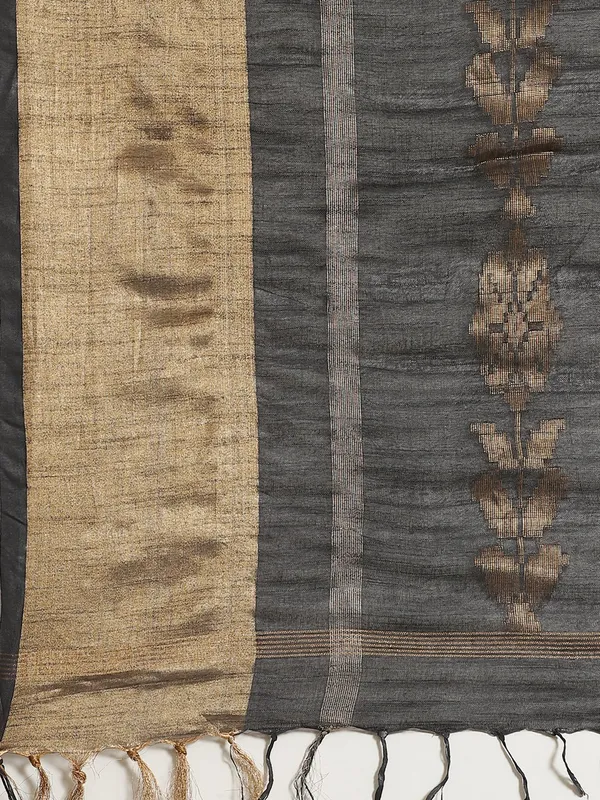 Black_colour_Slub_Saree_for_Women