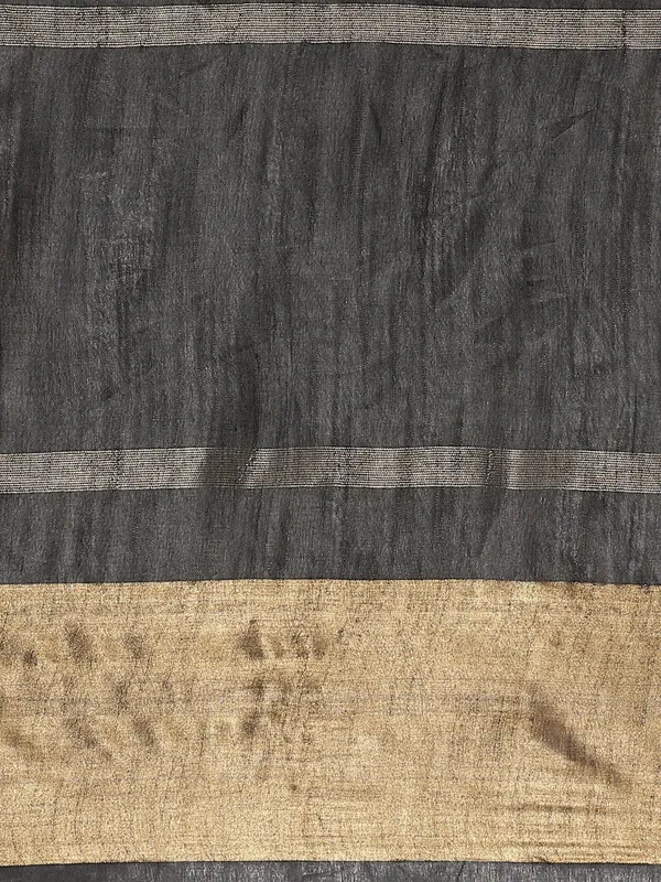 Black_colour_Slub_Saree_for_Women