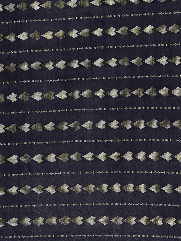 Navy_Blue_colour_Silk_Blend_Saree_for_Women