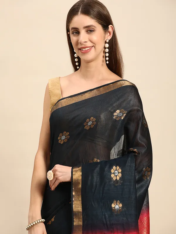 Blue_colour_Silk_Blend_Saree_for_Women