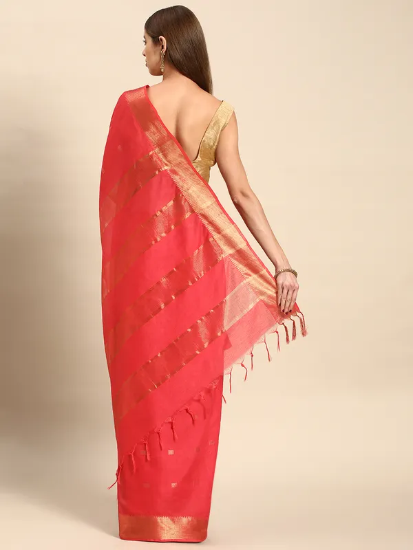 Peach_colour_Silk_Blend_Saree_for_Women