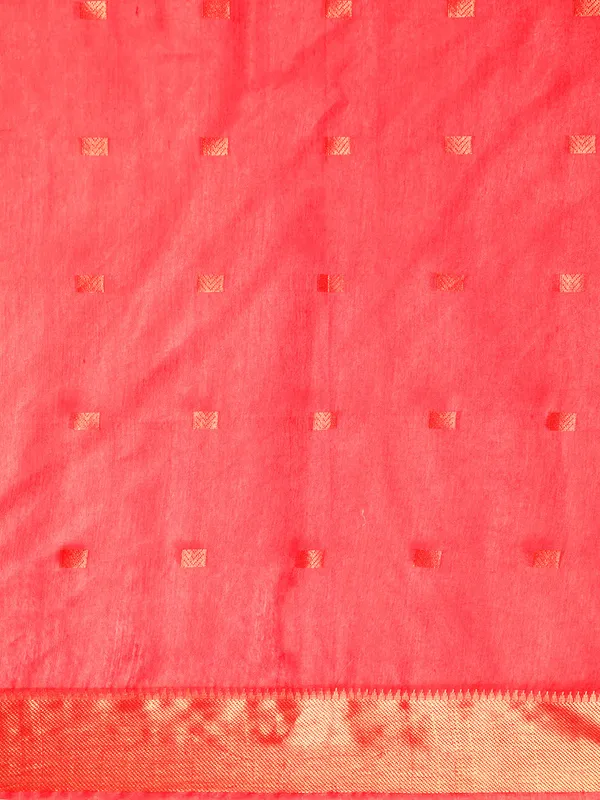 Peach_colour_Silk_Blend_Saree_for_Women