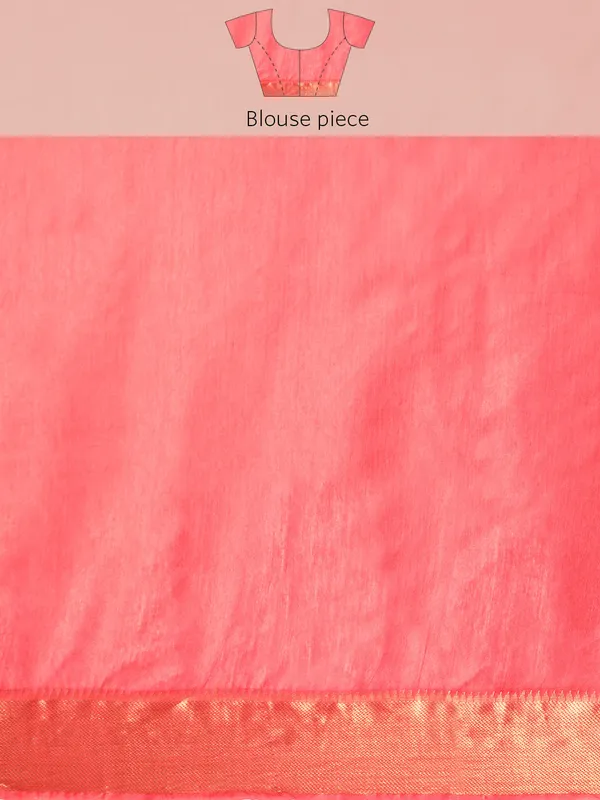 Peach_colour_Silk_Blend_Saree_for_Women