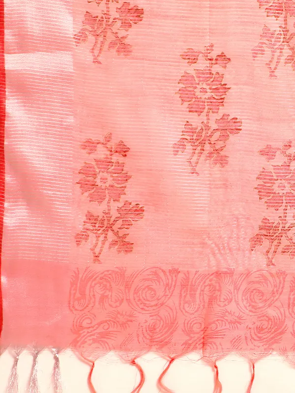 Peach_colour_Silk_Blend_Saree_for_Women