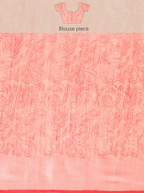 Peach_colour_Silk_Blend_Saree_for_Women