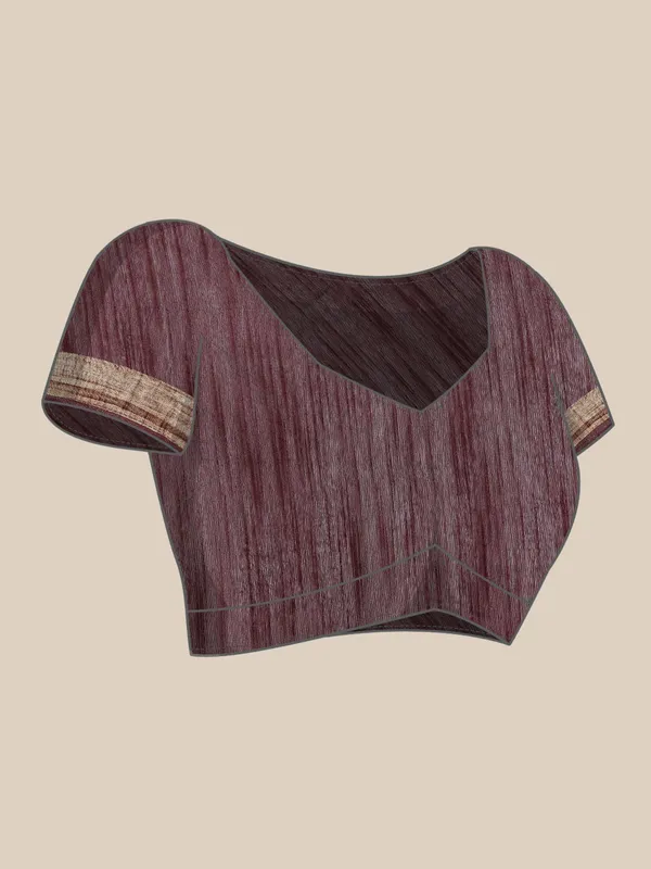 Brown_colour_Silk_Blend_Saree_for_Women