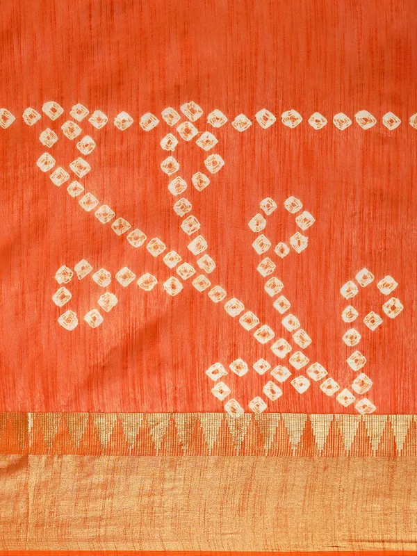 Orange_colour_Silk_Blend_Saree_for_Women