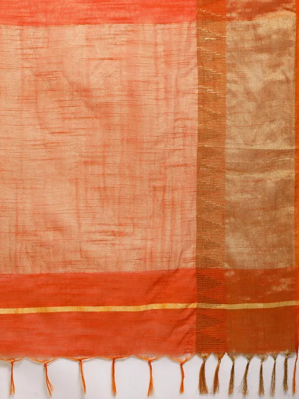 Orange_colour_Silk_Blend_Saree_for_Women