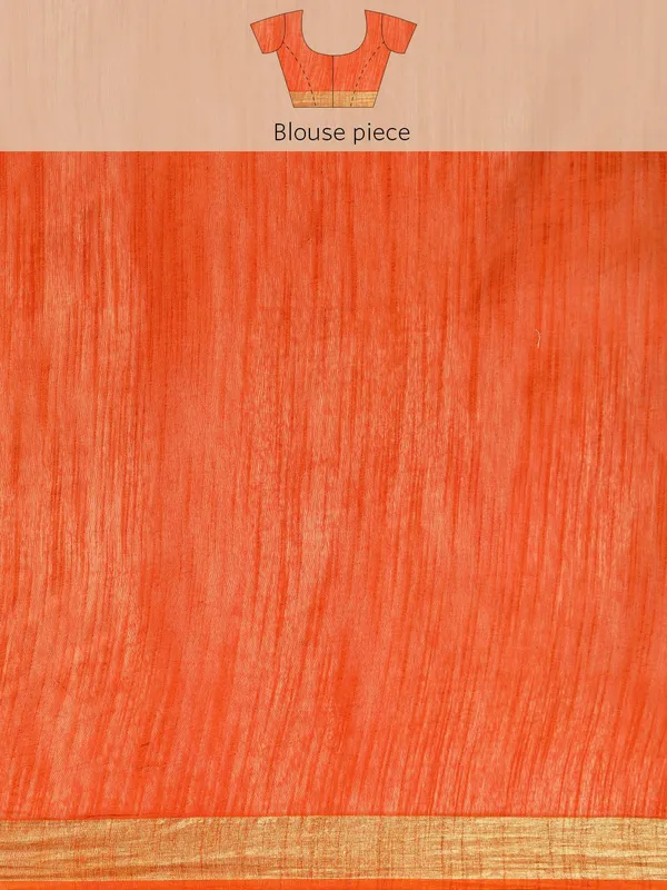 Orange_colour_Silk_Blend_Saree_for_Women