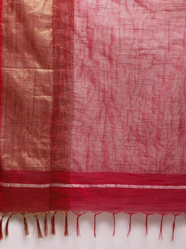 Magenta_colour_Silk_Blend_Saree_for_Women