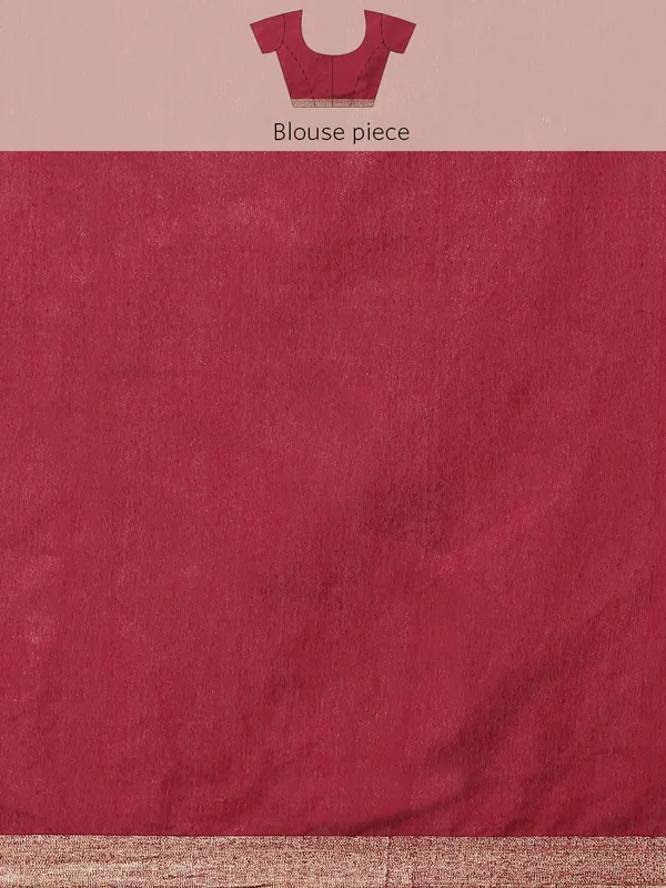 Maroon_colour_Silk_Blend_Saree_for_Women