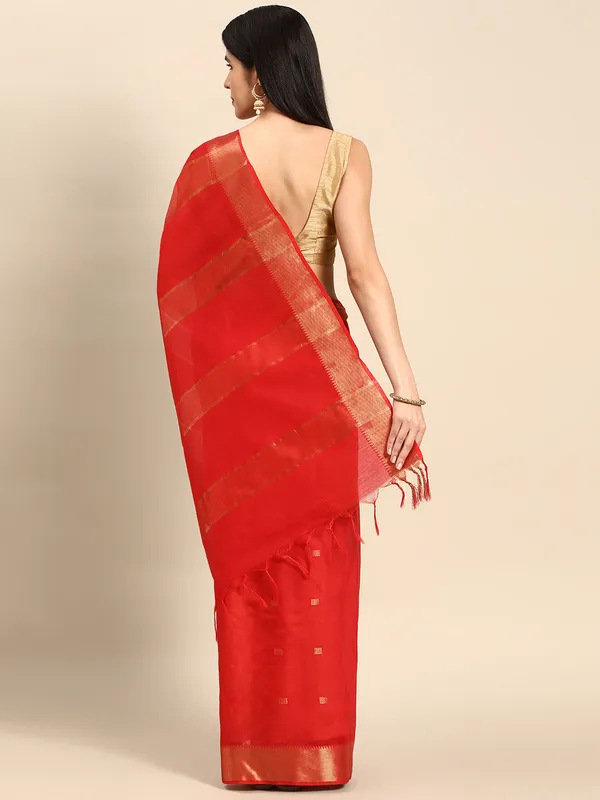 Red_colour_Silk_Blend_Saree_for_Women