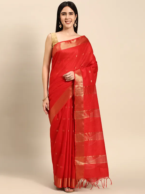 Red_colour_Silk_Blend_Saree_for_Women