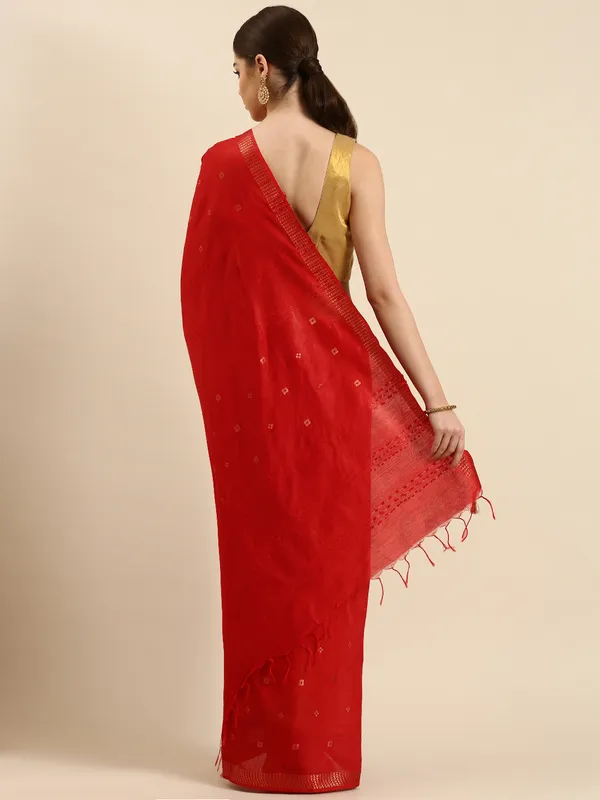 Red_colour_Silk_Blend_Saree_for_Women