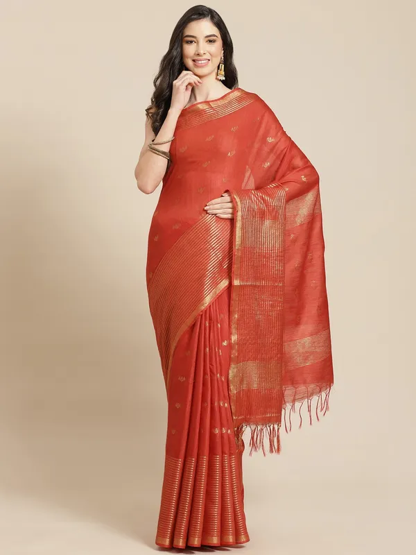 Red_colour_Silk_Blend_Saree_for_Women