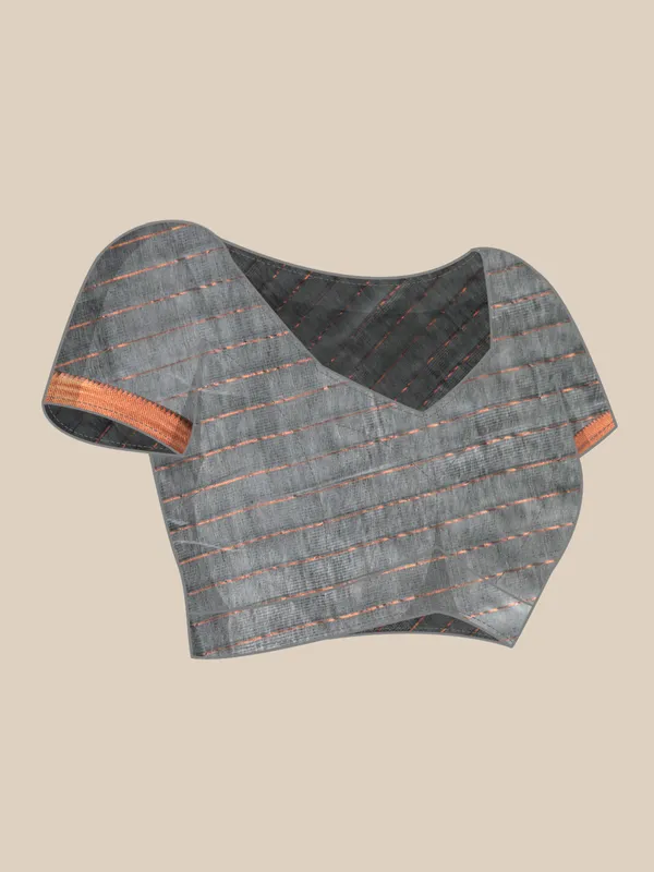 Grey_colour_Silk_Blend_Saree_for_Women