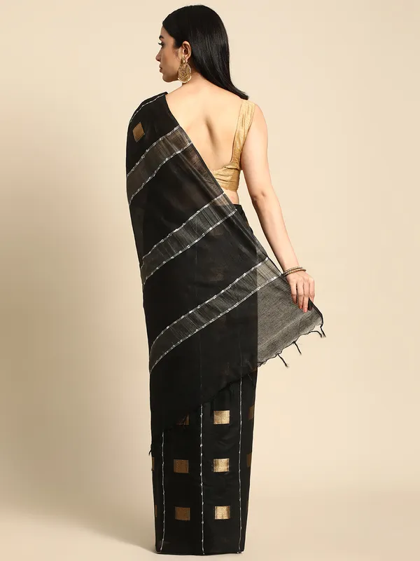 Black_colour_Silk_Blend_Saree_for_Women