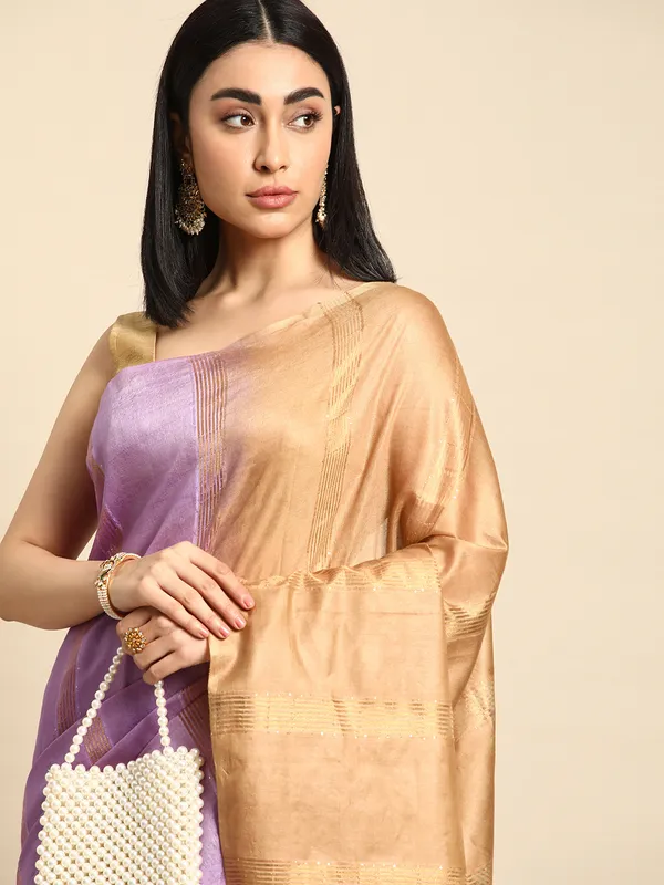 Purple_colour_Silk_Blend_Saree_for_Women