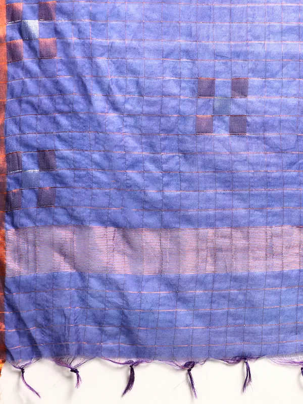 Navy_Blue_colour_Silk_Blend_Saree_for_Women