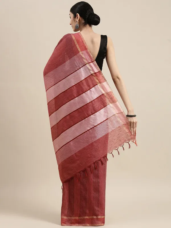 Pink_colour_Silk_Blend_Saree_for_Women