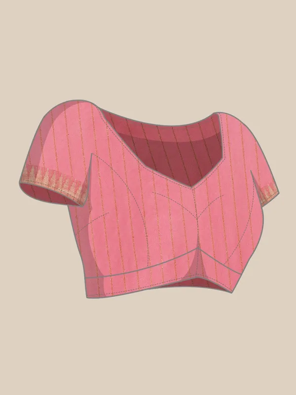 Pink_colour_Silk_Blend_Saree_for_Women