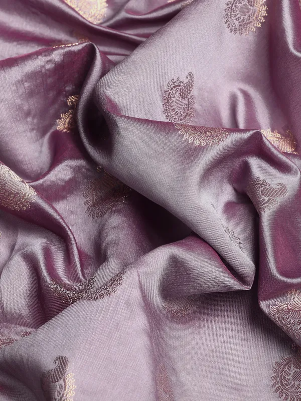 Grey_colour_Silk_Blend_Saree_for_Women