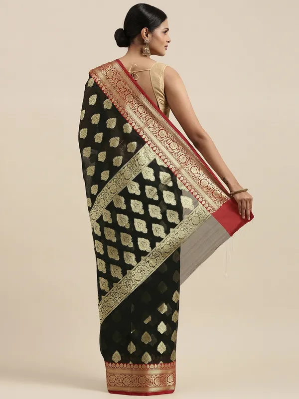 Black_colour_Silk_Blend_Saree_for_Women