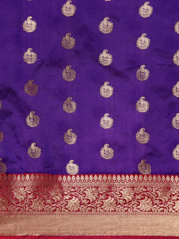 Purple_colour_Silk_Blend_Saree_for_Women