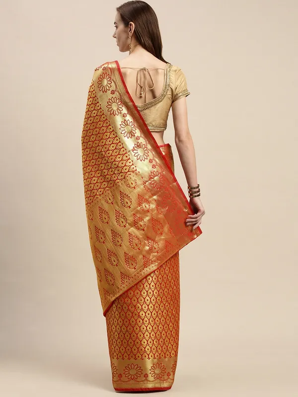 Red_colour_Silk_Blend_Saree_for_Women