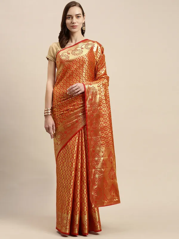 Red_colour_Silk_Blend_Saree_for_Women