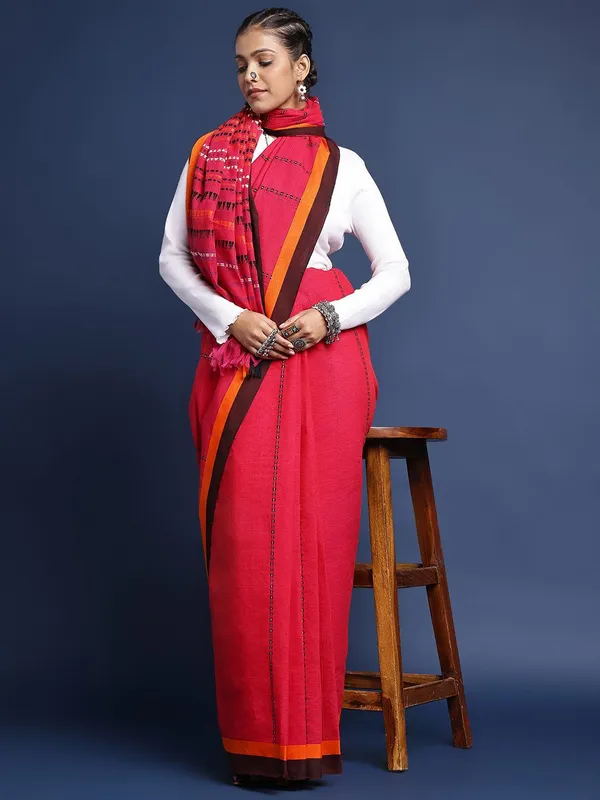 Pink_colour_Pure_Cotton_Saree_for_Women