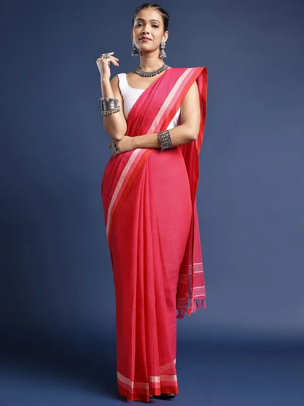 Pink_colour_Pure_Cotton_Saree_for_Women