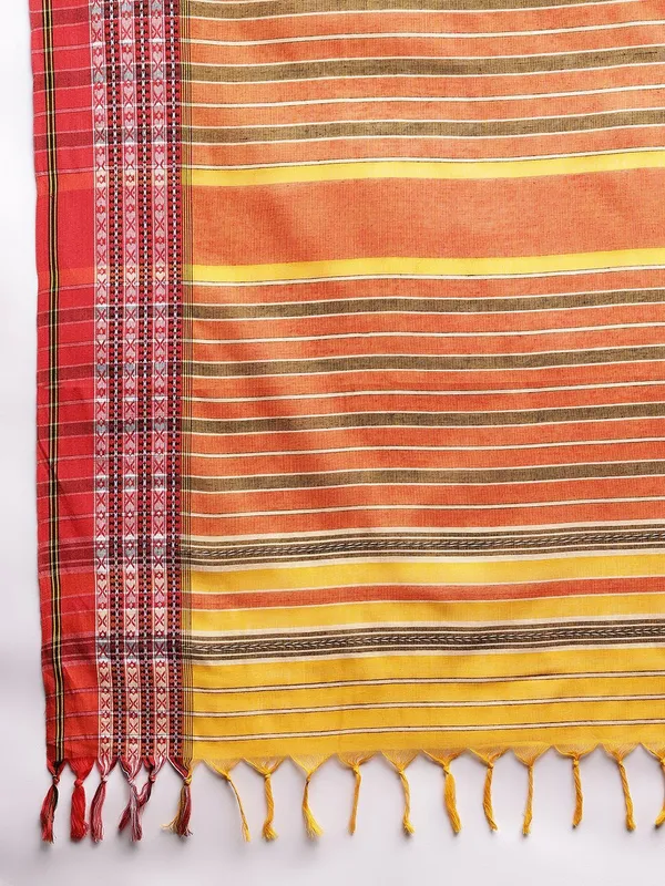 Yellow_colour_Pure_Cotton_Saree_for_Women