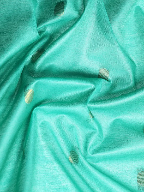 Sea_Green_colour_Silk_Blend_Saree_for_Women