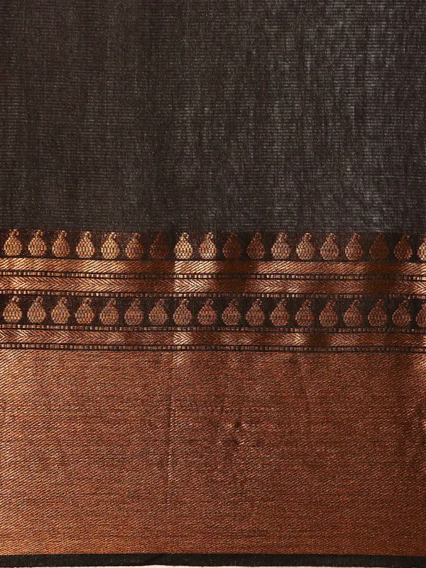 Black_colour_Silk_Blend_Saree_for_Women