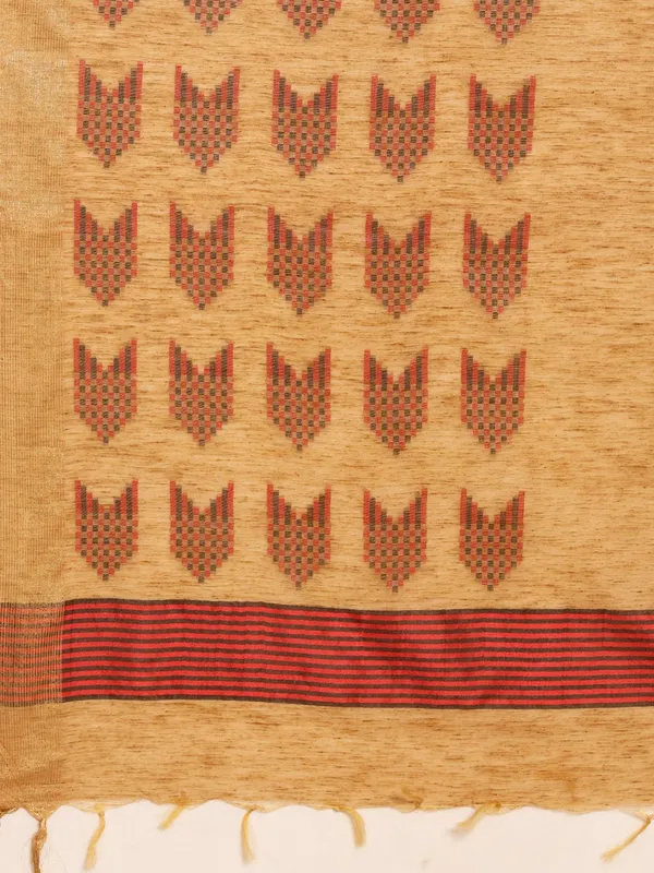 Brown_colour_Silk_Blend_Saree_for_Women