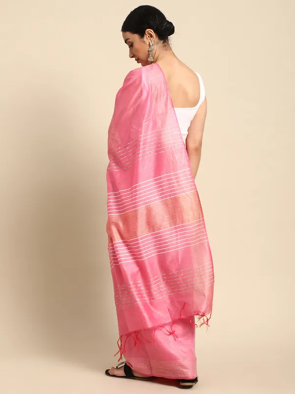 Pink_colour_Silk_Blend_Saree_for_Women