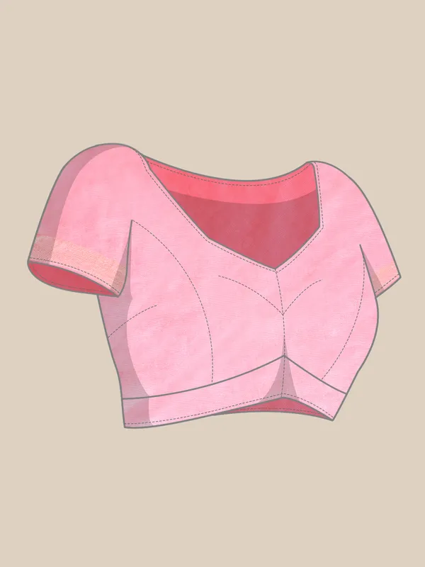 Pink_colour_Silk_Blend_Saree_for_Women
