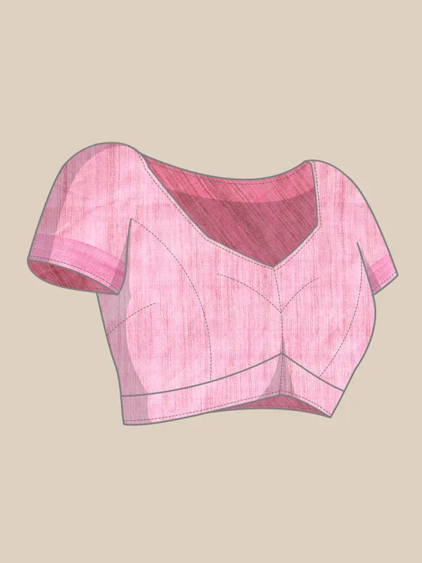 Pink_colour_Silk_Blend_Saree_for_Women