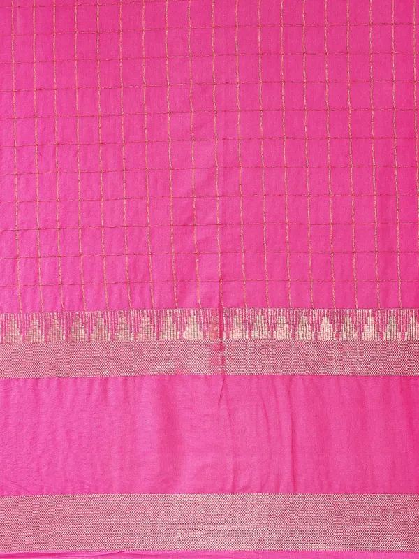 Pink_colour_Silk_Blend_Saree_for_Women