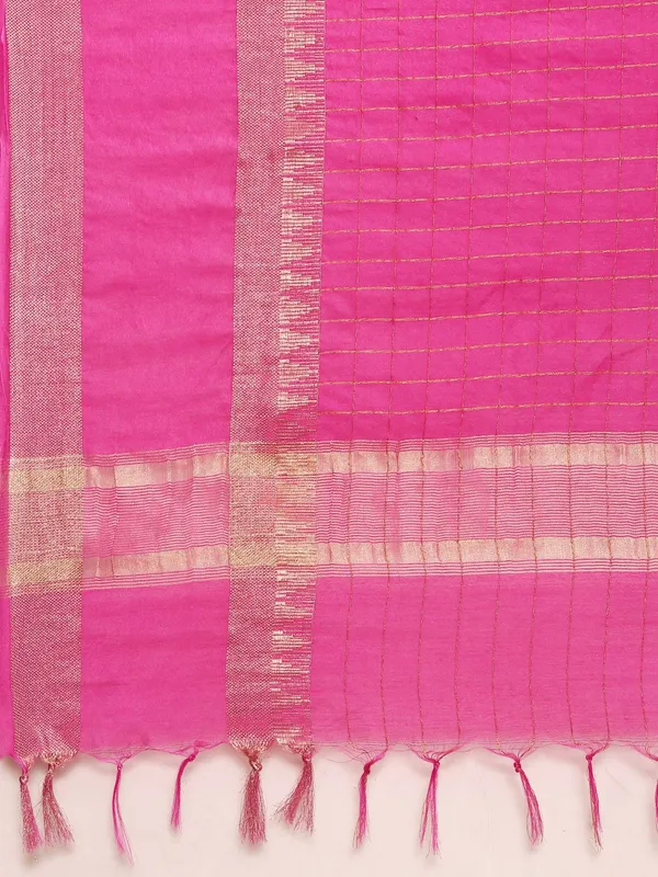 Pink_colour_Silk_Blend_Saree_for_Women