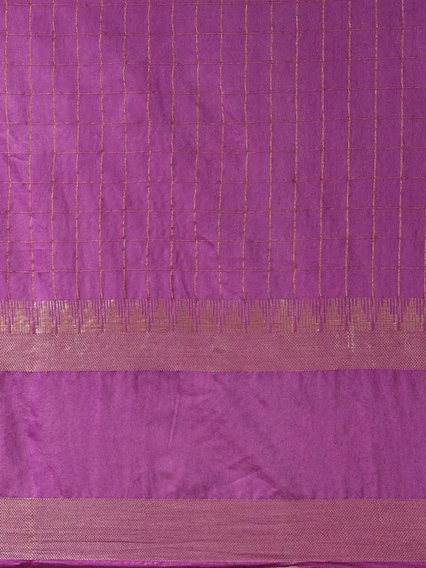 Purple_colour_Silk_Blend_Saree_for_Women