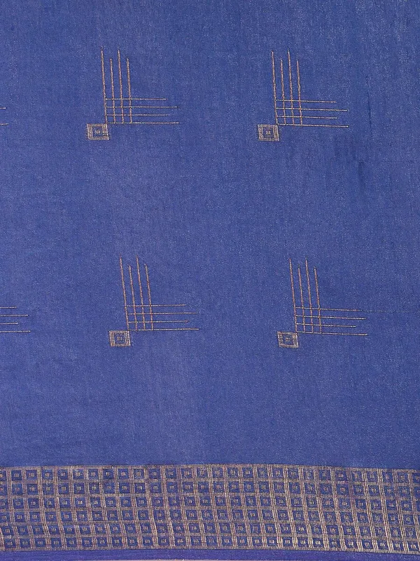 Blue_colour_Silk_Blend_Saree_for_Women