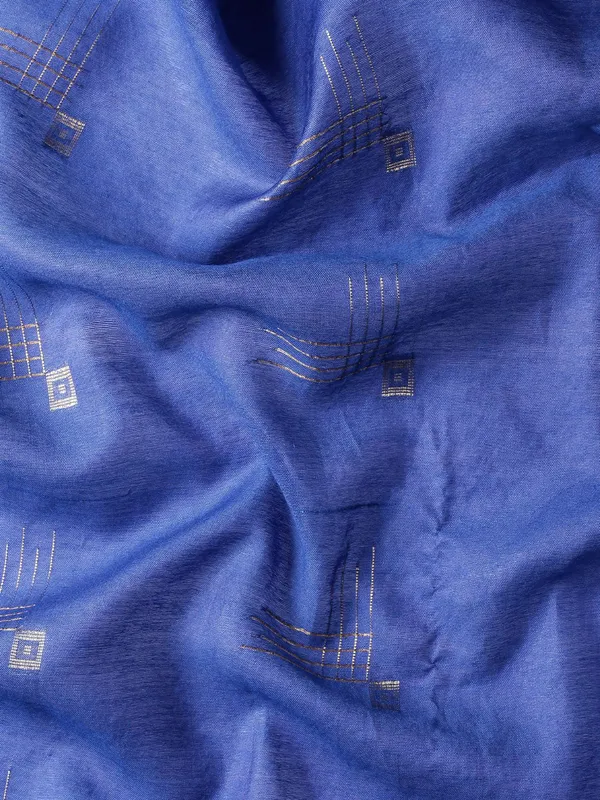 Blue_colour_Silk_Blend_Saree_for_Women