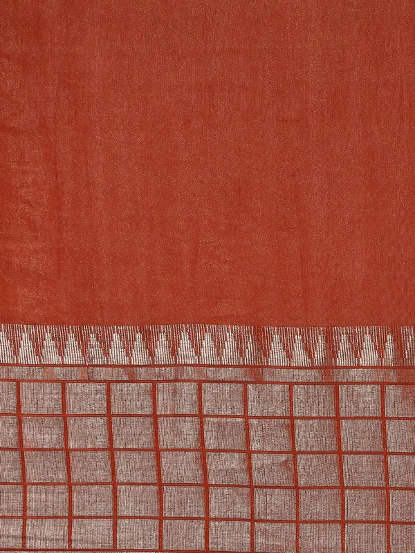 Maroon_colour_Silk_Blend_Saree_for_Women